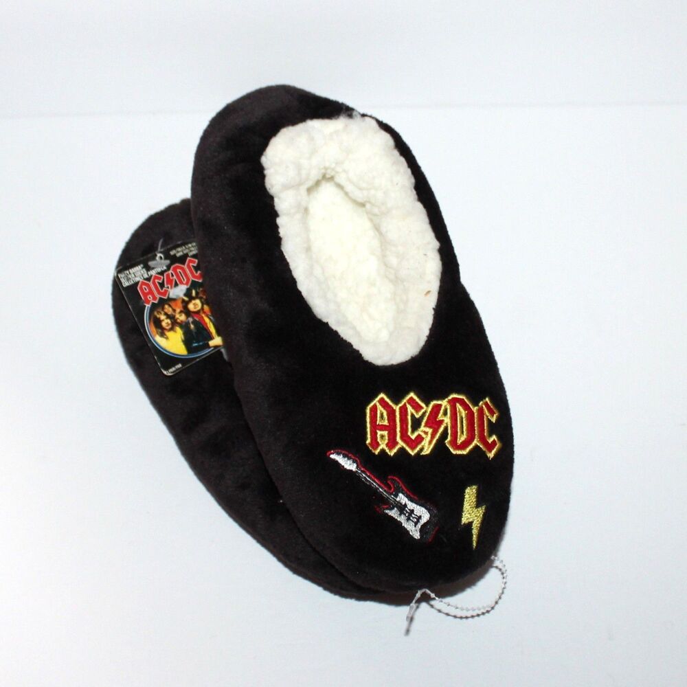AC/DC Women's Fuzzy Babba Slipper Socks with grippers S small size 5 - 7